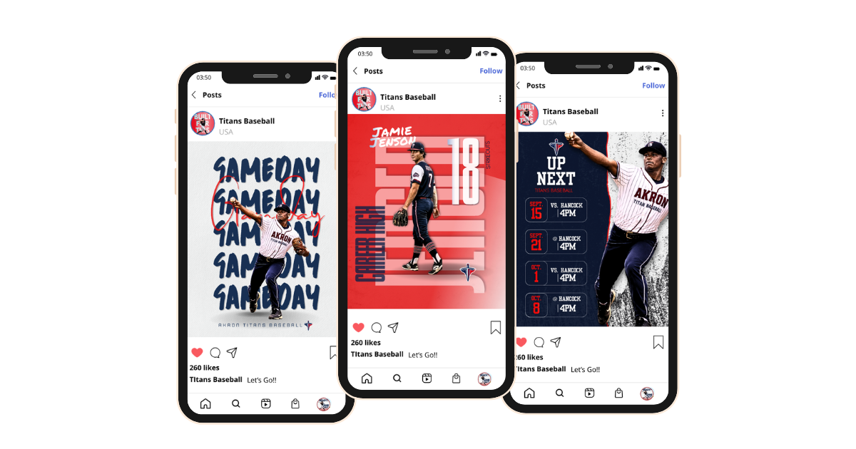 Baseball posts on social media