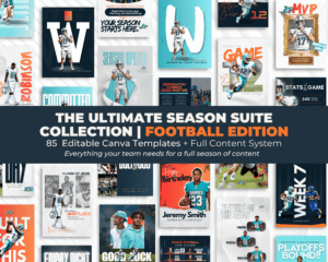 football Canva templates bundle ultimate season suite collection social media graphics for teams