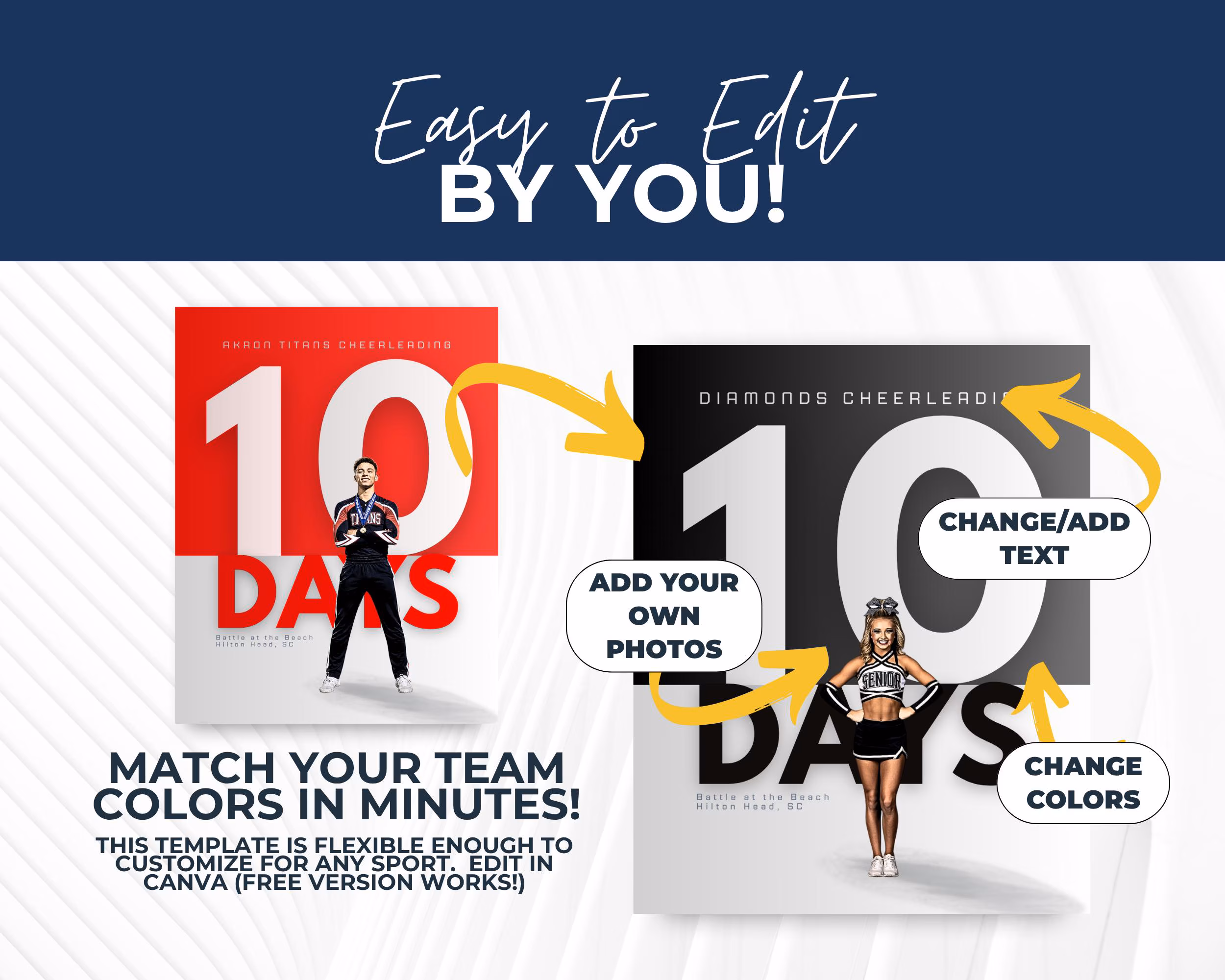 Cheer Canva Template Bundle for Cheer & STUNT Teams - Image 3
